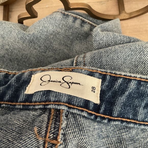 Jessica Simpson Womens Lived In Vintage Hi Rise Straight Jeans, Size 28 NWT $79 - Picture 7 of 12
